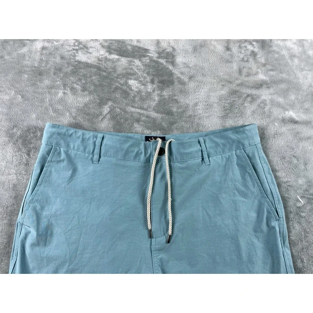 Faherty All Day Shorts Men 35 Blue Drawstring Stretch 7